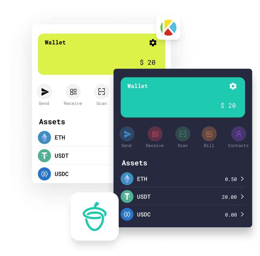 Customized NutPersonal wallet interface
