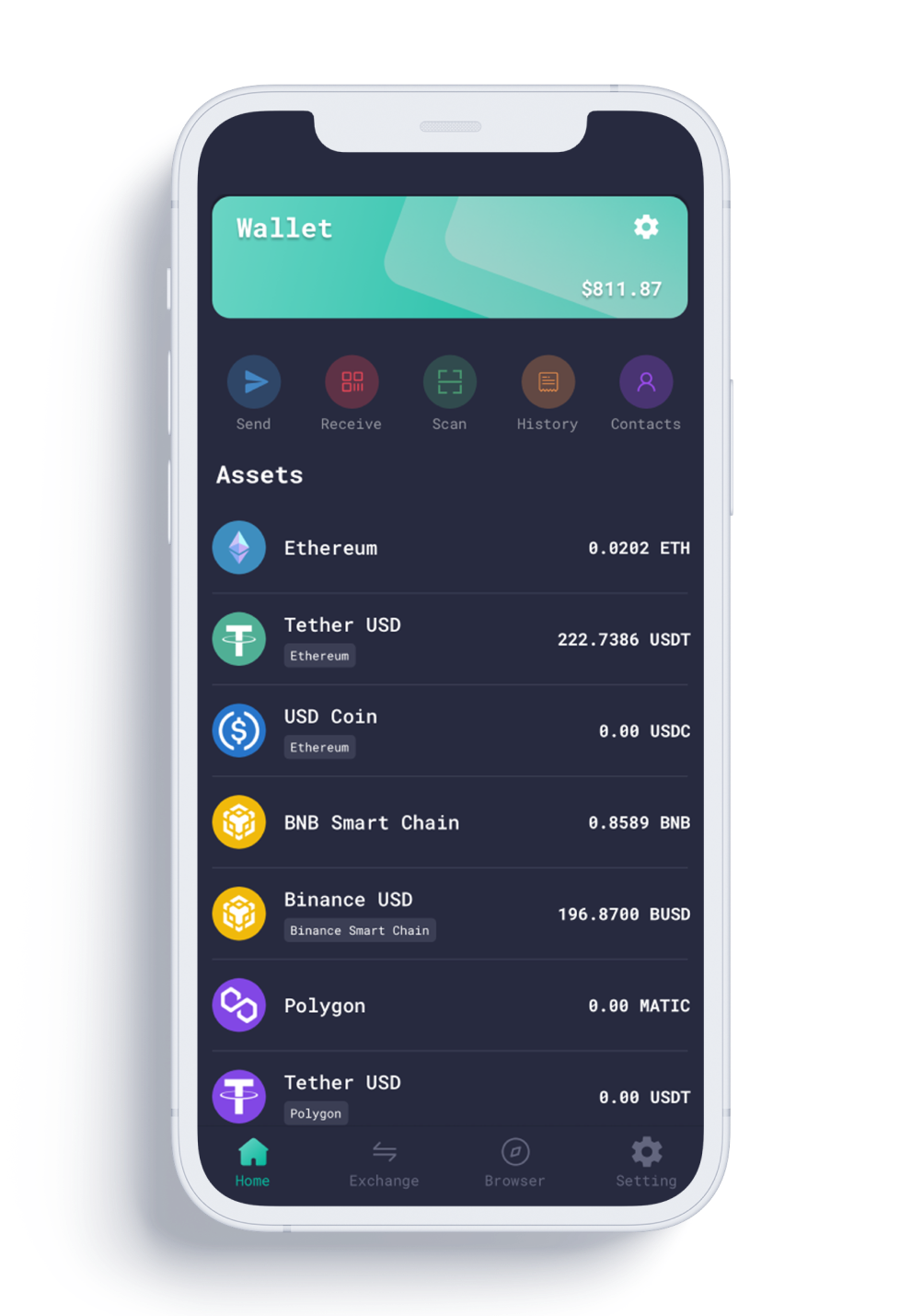 NutPersonal wallet asset interface
